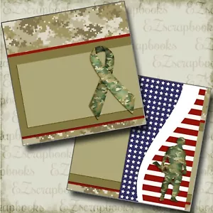 Military Man NPM - 2 Premade Scrapbook Pages - EZ Layout 4879 - Picture 1 of 2