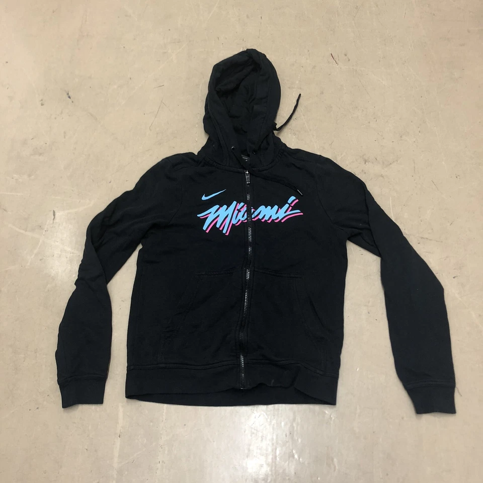 Sudadera con Capucha Nike Miami Heat Juvenil XL 18/20 Negra Juvenil Algodón South Beach Niños Hombres XS Foto 1 de 4