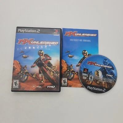 MX Unleashed (PlayStation 2 PS2, 2004) Complete w/ Manual CIB Tested Black Label - Image 1 of 2