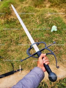 Custom Handmade Carbon Steel Rapier Sword, Classic Medieval Rapier with Sheath - Picture 1 of 8