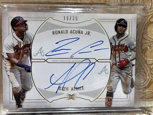 Ronald Acuna /Ozzie Albies Dual Auto 19/35 2019 Topps Definitive Collection - Picture 1 of 2