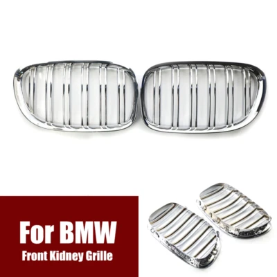 Rejilla delantera de coche ABS cromada plateada para BMW Serie 7 F01 F02 740i 2009-15 Foto 1 de 4