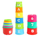 1 szt. Bear-Design-Wózek widłowy-Zabawka do układania w stosy Montessori Kubek Baby Stacking