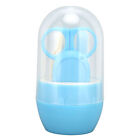 4Pcs Baby Nail Kit Safe Mini Scissors Nail File Nail Clippers Tweezers Blue WYD
