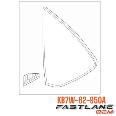 2017-2024 MAZDA CX-5 REAR RIGHT SIDE QUARTER GLASS NEW OEM KB7W-62-950A - Image 1 of 4