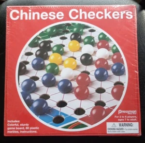 Pressman CHINESE CHECKERS BRAND NEW SEALED 60 Marbles 1992 #2053 Made in USA - Picture 1 of 2