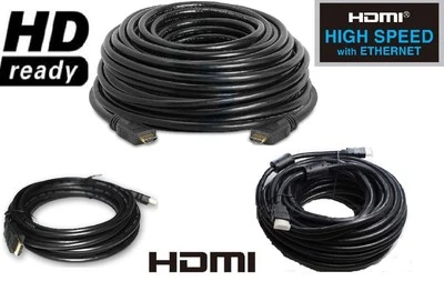 Cable HDMI Premium 6 pies 10 pies 15 pies 25 pies 30 pies 50 pies 75 pies 100 pies dorado para TV de alta definición lote nosotros Foto 1 de 4