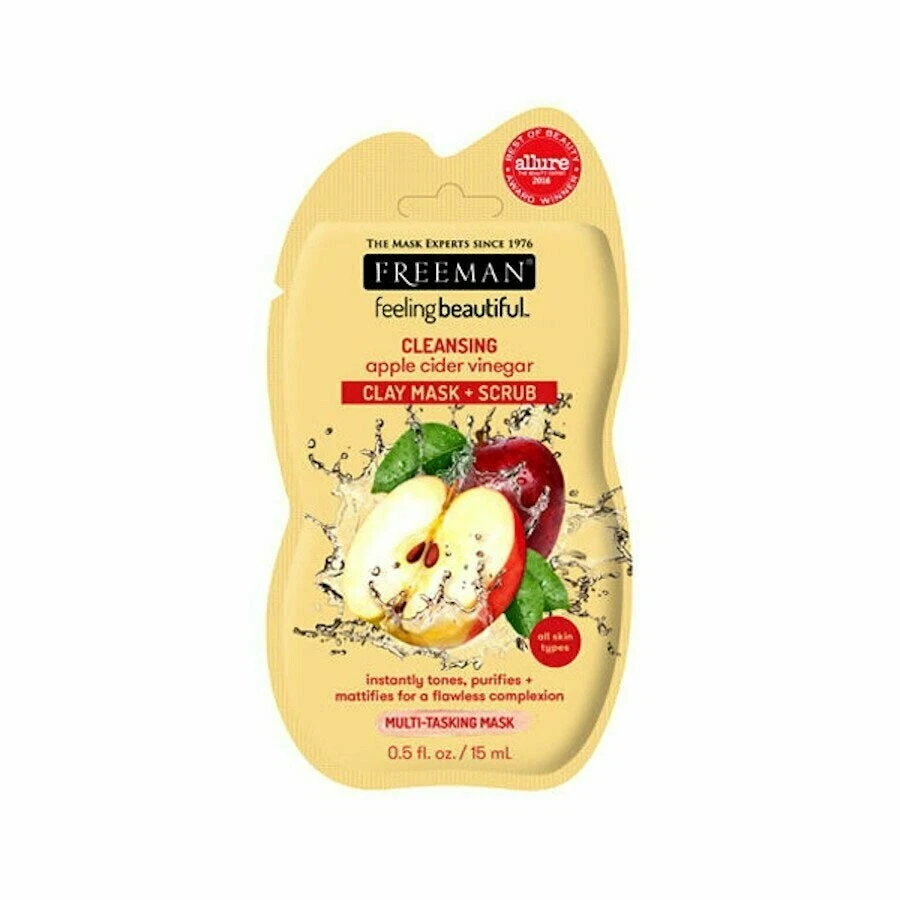 Freeman Cleansing Apple Cider Vinegar Clay Mask | Scrub | Cruelty Free - Image 1 of 1