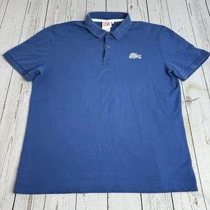 Lacoste Live White Crocodile Logo Short Sleeve Polo Shirt Mens Size 5 Blue - Picture 1 of 8