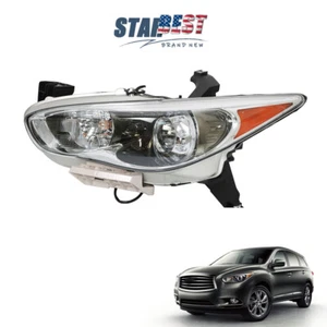 HID/Xenon Left/Driver Side For 2014-2015 Infiniti QX60 Headlight Assembly Chrome - Picture 1 of 12