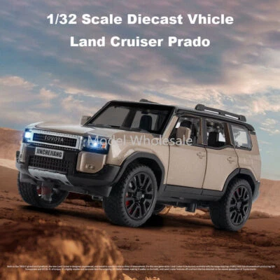 1:32 Diecast Vehicle for Toyota Land Cruiser Prado Model Car Toy Sound Light Toy - Image 1 of 4