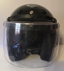 Harley-Davidson Gloss Black Motorcycle Helmet  Size 53-54 XS - Picture 1 of 10