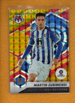 Martin Zubimendi 2021-22 Panini Mosaic La Liga Choice Red & Gold Prizm #175 /25 - Image 1 of 2