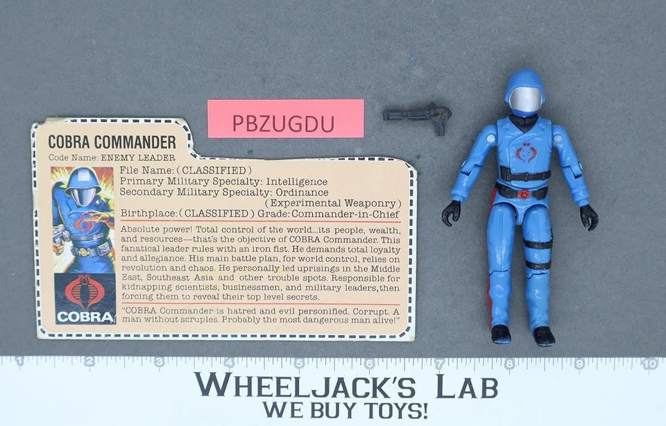 Tarjetero rojo Cobra Commander Mickey Mouse completo G.I. Figura Hasbro Joe 1982 Foto 1 de 2