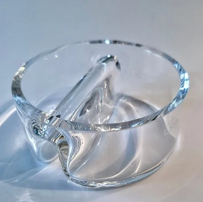 LSA International Mouth-Blown Handmade Divided Circle Bowl Serving Dish England - Image 1 of 3