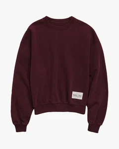 WeWoreWhat Oversized Large Crewneck Sweatshirt Maroon - Women's New with Tags - Picture 1 of 2