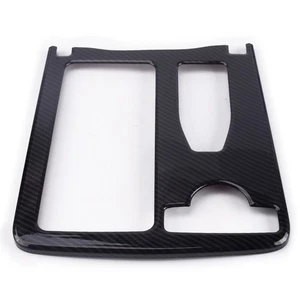 Kohlefaser ABS Getränkehalter Blende Rahmen für Mercedes Benz C Klasse W204 2013 - Picture 1 of 2