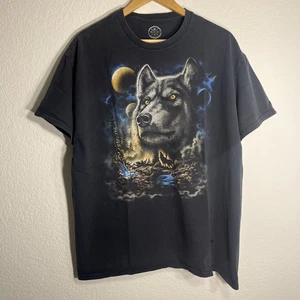 Wolf Pack Men T-Shirt XL Black DOM Midnight Graphic Adult Tee - Picture 1 of 6
