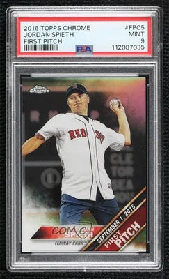 2016 Topps Chrome First Pitch Jordan Spieth #FPC-5 PSA 9 MINT - Image 1 of 2