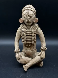 Azteken Maya Keramik Ton Volkskunst Statue Figur Lateinamerika Mexiko 9,5 Zoll - Bild 1 von 10