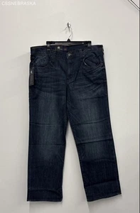 ROCK & REPUBLIC Blue Men's BOOTCUT Dark Wash Jeans Cotton Denim - Size 40x30 - Picture 1 of 9