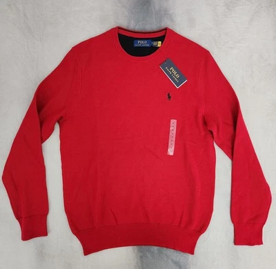 Suéter Pulôver Polo Ralph Lauren Vermelho Gola Redonda Masculino Tamanho Médio Novo - Imagem 1 de 4