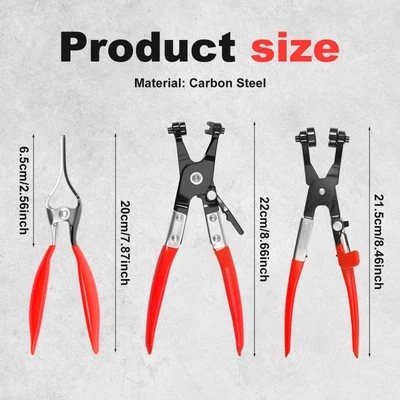 4 Pcs Carbon Steel Hose Clamp Plier Hose Clamp Plier Set with Locking xitDd - image 1 of 4