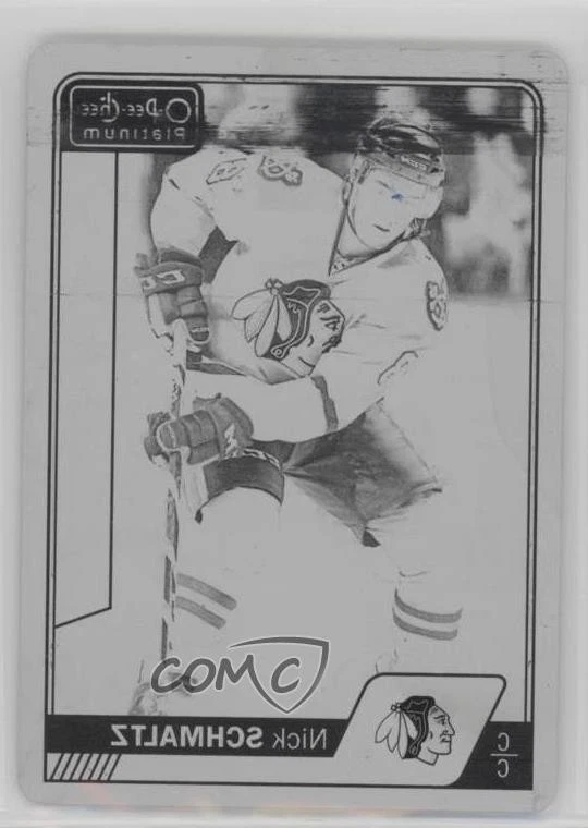 2016-17 O-Pee-Chee Platinum Printing Plate Black 1/1 Nick Schmaltz Rookie RC 5mc - Image 1 of 3
