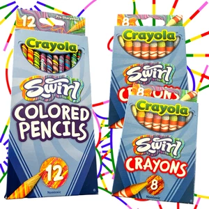 CRAYOLA Swirl Colored Pencils and Special Edition Crayons Pack of 3 - Picture 1 of 4
