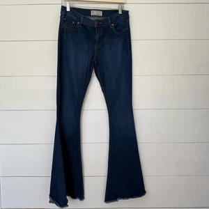 Free People Women’s 30 Bell Bottom Flare Denim Jeans - Picture 1 of 8