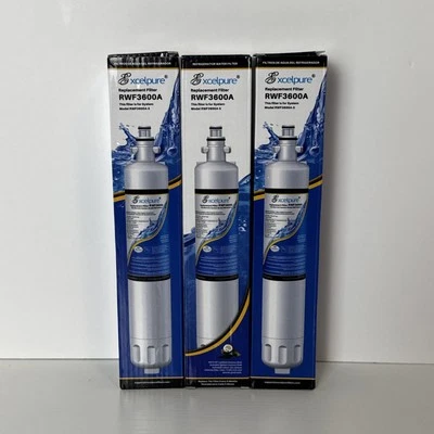 Excelpure Refrigerator Water Filter Fits GE RWF3600A-S 3 pack (READ) - Image 1 of 4