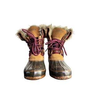 Khombu Juliard Duck Snow Boots Womens 6 Brown Faux Fur insulated waterproof  - Picture 1 of 11
