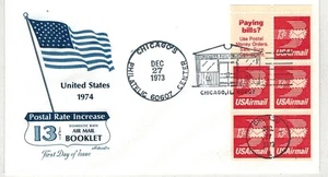 AIRMAIL BOOKLET PANE C79A FDC & UNOFFICIAL CHICAGO PHILATELIC CENTER PICTORIAL - Picture 1 of 1