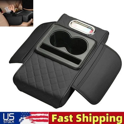 Автомобильный подлокотник подушка с подстаканником автомобиля центральная консоль чехол с ткани коробка слот - Изображение 1 из 4