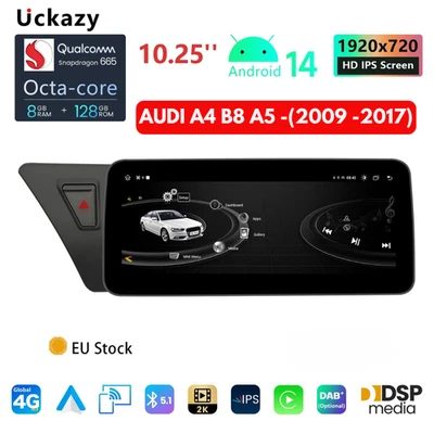 Stereo Audi A4 B8 A5 2009-2017 Autoradio GPS Carplay Android Auto 1 Din 4 + 32GB - Immagine 1 di 4