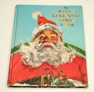 Vtg 1961 THE HAPPY CHRISTMAS STORY BOOK Ideals Hardcover w/ Advertising Insert - Imagen 1 de 11
