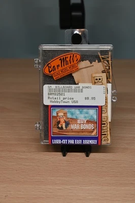 Kit de vallas publicitarias de corte láser molinos de barras a escala N - "Comprar bonos de guerra" #92501 Foto 1 de 3