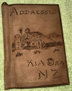 Antique Early 1900’s Souvenir Leather Address Book - Auckland NZ - Picture 1 of 6