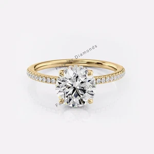 IGI Certified 1.90 Ct Round Cut Lab Created Diamond Wedding Ring 18k Gold - Picture 1 of 13