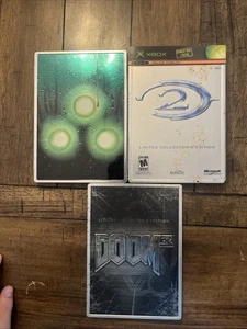 Xbox Steelbook Spielepaket Halo 2 Doom 3 Splinter Cell  - Bild 1 von 5