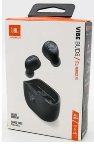 Auriculares inalámbricos Bluetooth resistentes al agua JBL Vibe Buds - negros - excelentes - Imagen 1 de 3