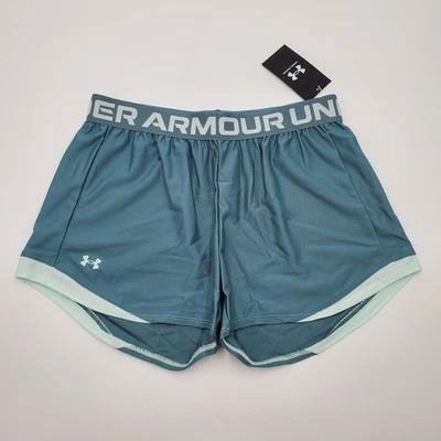 Under Armour UA Play Up 2.0 Womens Shorts Loose Fit Athletic Training Blue NEW - Image 1 of 4