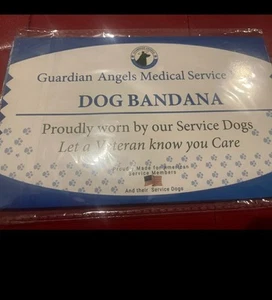 NEW DOG BANDANA Guardian Angels Medical Service Blue Veterans USA Puppy Supplies - Picture 1 of 2