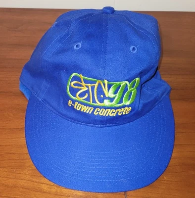 E-TOWN CONCRETE: Gorra de béisbol - Ajustable - Etiqueta ETC 98 - Muy rara 1/12 - NUEVA Foto 1 de 2