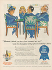 1944 Pabst Blue Ribbon Beer Cards Madam I Think You Trumped My Ace Print Ad