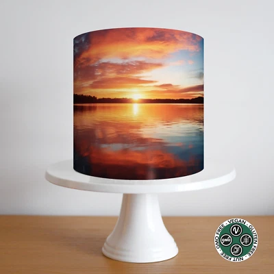 FUNBAKERY Sky Cloud Sunset Cake Topper Border Strip Pattern Wrap Party Deco Birthday