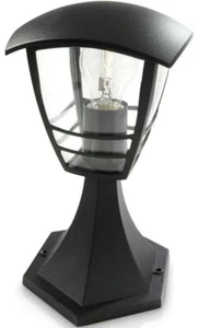 Lampada da terra per Esterno Esterni Lanterna Nera Giardino Casa con piedistallo - Foto 1 di 6