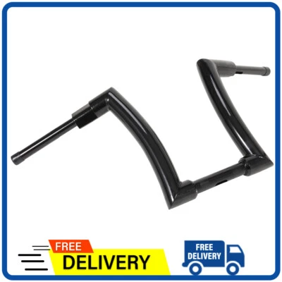Chrome 14 Inch Ape Handlebars For Harley Davidson Motorcycle Black Foto 1 de 4