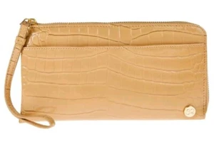 Cartera de Viaje Samantha Marrón To-Go Croco RFID con Correa para Muñequera-Vainilla-NUEVA CON ETIQUETAS - Imagen 1 de 4