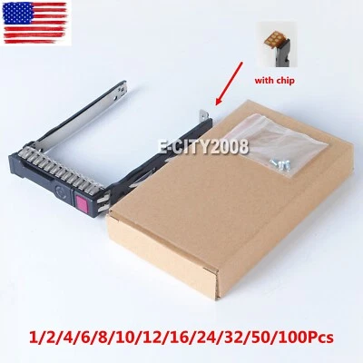 Lot 2.5" SAS SATA Drive Tray Caddy For HP DL380 DL360 DL380p DL360p DL160 G8 G9 - Image 1 of 4